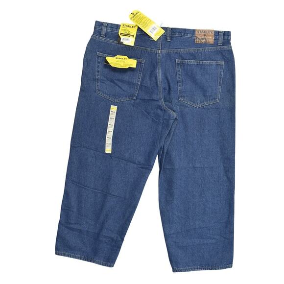 NEW Stanley Men's Straight Jeans Blue 44x29 NWT Cotton Lined work Heavy Jeans - Picture 1 of 8